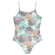 Maiô Regata Kamylus Tchibum Infantil Feminina Estampado Em Polielastano 4/10 - AZUL PISCINA-AZUL PISCINA