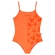 Maiô Regata Kamylus Tchibum Infantil Feminina Molhou Revelou Em Polielastano 4/10 - LARANJA NEON-LARANJA NEON