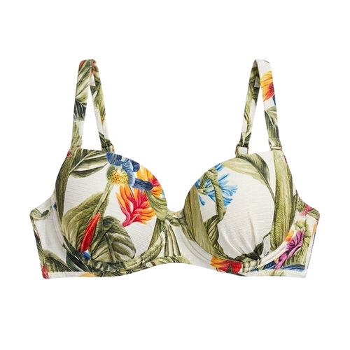Top Biquíni Arsiè Adulto Feminino Com Bojo Meia Taça Estampado Com Textura Em Poliéster