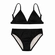 Conjunto Biquíni Arsie Juvenil Feminino Top Triângulo E Calcinha Tanga Em Poliéster 12/16 - 543-PRETO