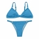 Conjunto Biquíni Areia Do Mar Adulto Feminino Liso Texturizado Em Polielastano - 36-TURQUESA