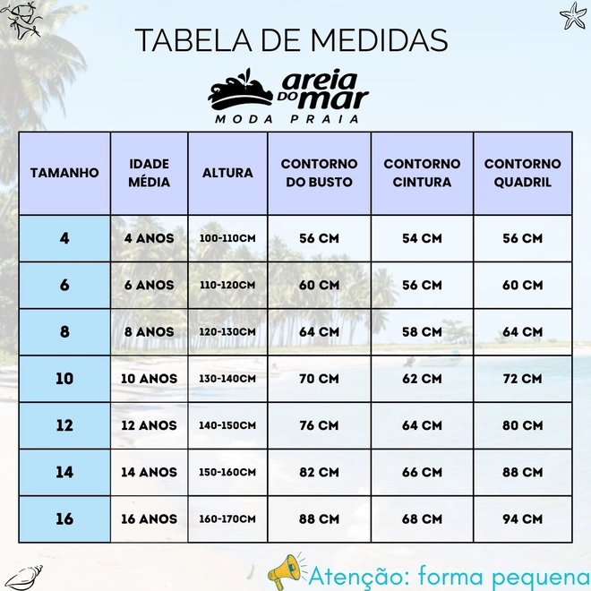 Tabela de Medidas