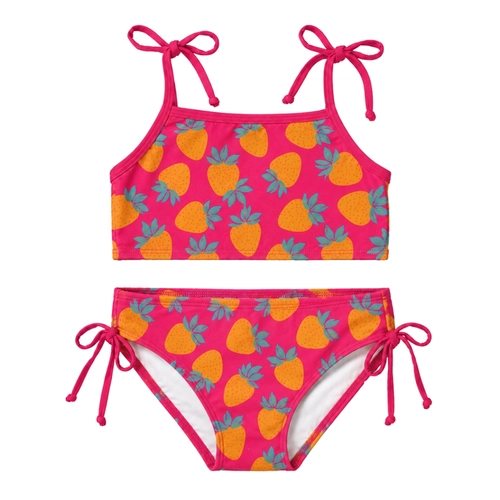 Conjunto Biquíni Areia Do Mar Infantil Feminino Estampado Em Polielastano 4/8