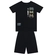 Conjunto Manga Curta Brandili Juvenil Masculino Gamer Com Bermuda Em Cotton 12/16 - PRETO REATIVO-PRETO REATIVO
