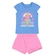 Conjunto Manga Curta Brandili Infantil Feminino Ursinho Doce Em Cotton 1/3 - AZUL-HORTENCIA