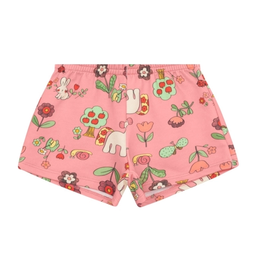Conjunto Manga Curta Brandili Infantil Feminino Flores Em Cotton 1/3