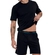 Pijama Manga Curta Mash Masculino Adulto Com Shorts Cós Elástico Em Algodão - PT00-PRETO