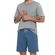 Pijama Manga Curta Mash Masculino Adulto Com Shorts Cordão Em Algodão - CZ00-CINZA CLARO