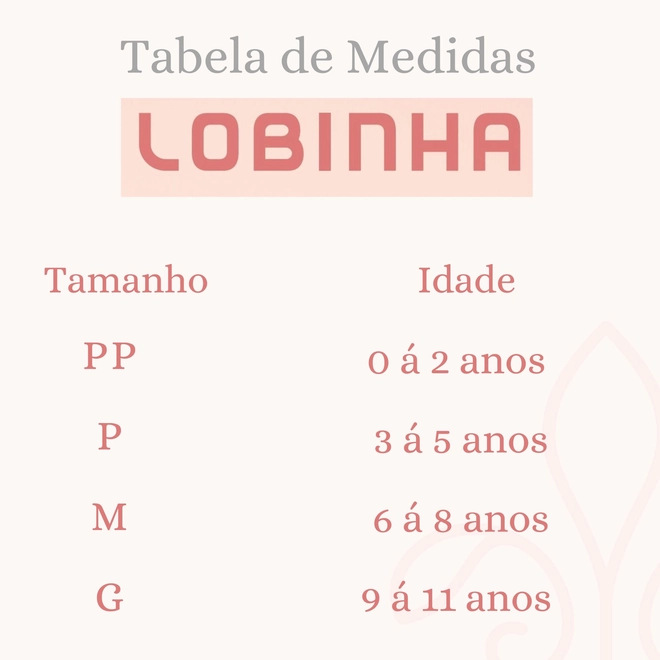 Tabela de Medidas