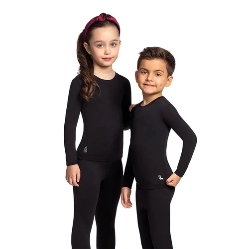 Camiseta Térmica Lupo Infantil Unissex Manga Longa Underwear Warm
