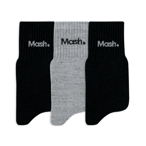 Kit 3 Meias Cano Curto Mash Unissex Em Algodão