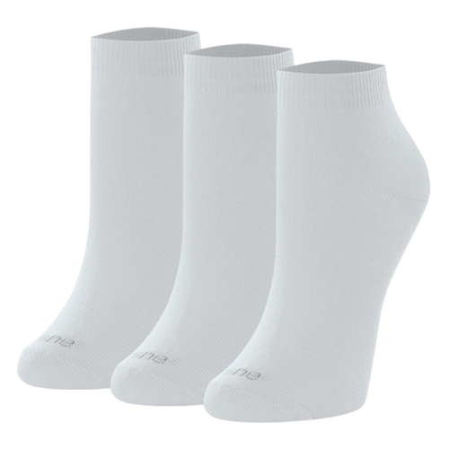 Kit 3 Pares Meias Sapatilha She Adulto Lisa Em Algodão