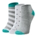 Kit 3 Pares Meias Sapatilha She Feminina Adulto Lisa Listrada Poá - AZ06-AZUL TURQUESA ESCURO