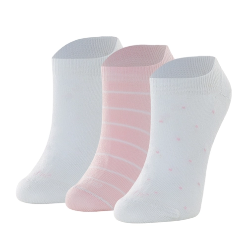 Kit 3 Pares Meias Invisível She Feminina Adulto Lisa Listrada Poá