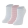 Kit 3 Pares Meias Invisível She Feminina Adulto Lisa Listrada Poá - BR00-BRANCO