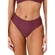 Calcinha Biquíni Duloren Cintura Média Em Microfibra Trabalhada Mondrian - 59-GRENAT